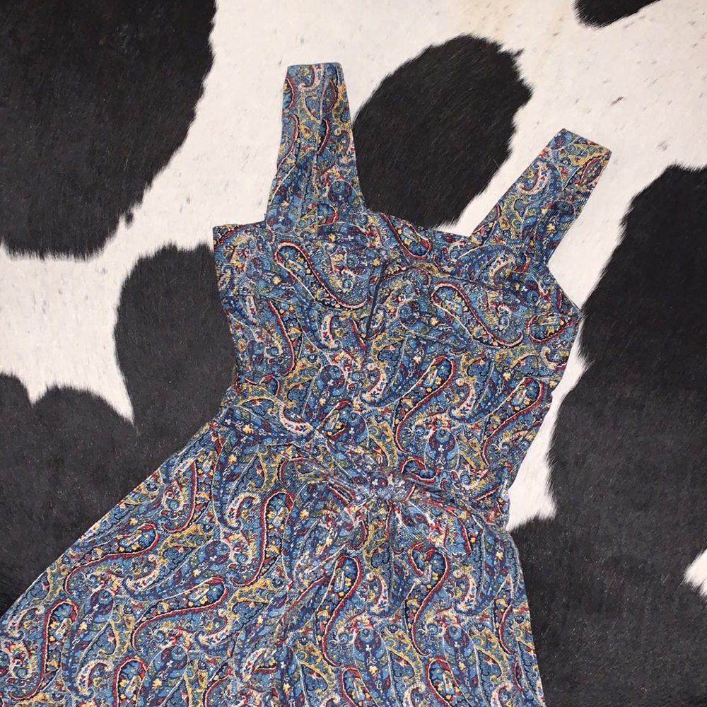 Vintage 1970’s paisley dress, xs fit - Picture 2 of 12